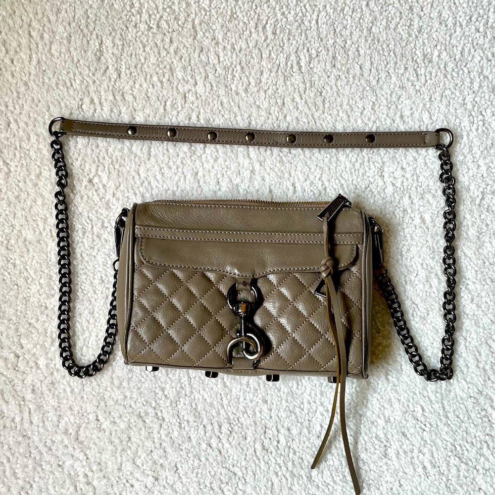 Rebecca Minkoff grey mini crossbody purse